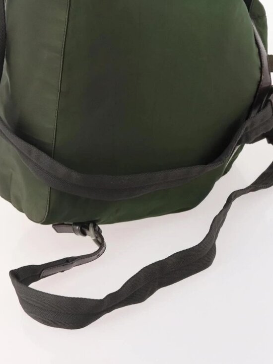 PRADA Backpack Nylon Khaki Silver Auth ARZ774 main image 10